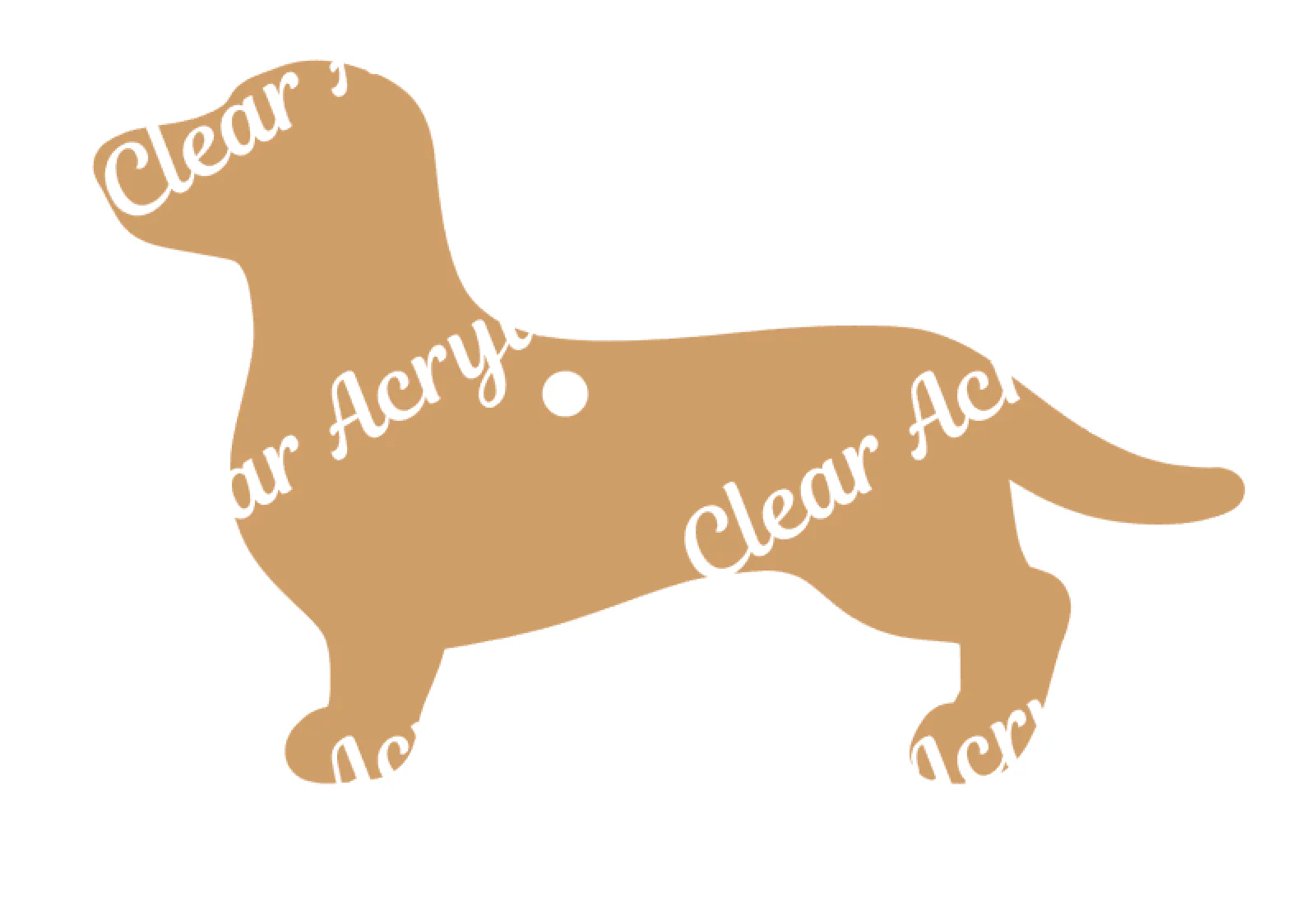 Dachshund Dog Profile Acrylic Blank