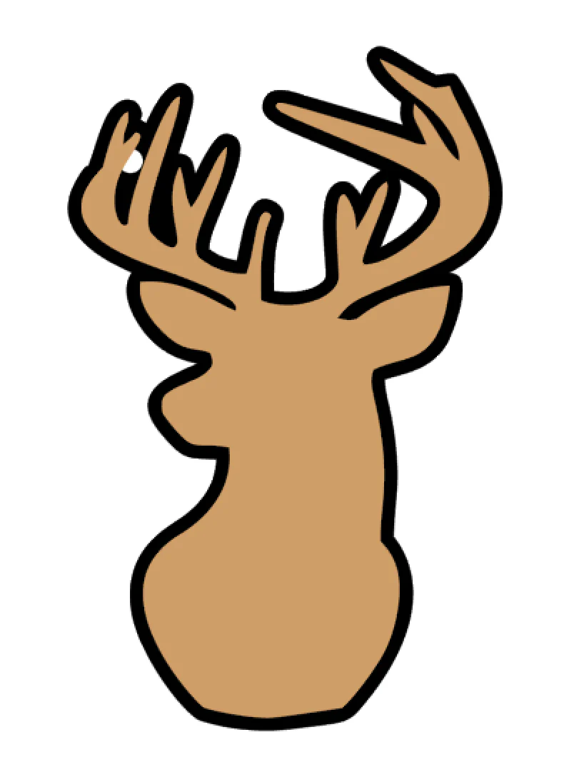 Deer Buck Head Acrylic Blank - Image 2