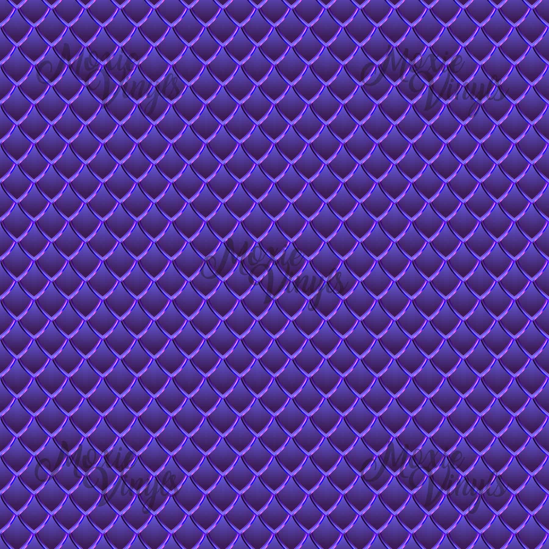 Dragon Scales Printed Vinyl - Purple