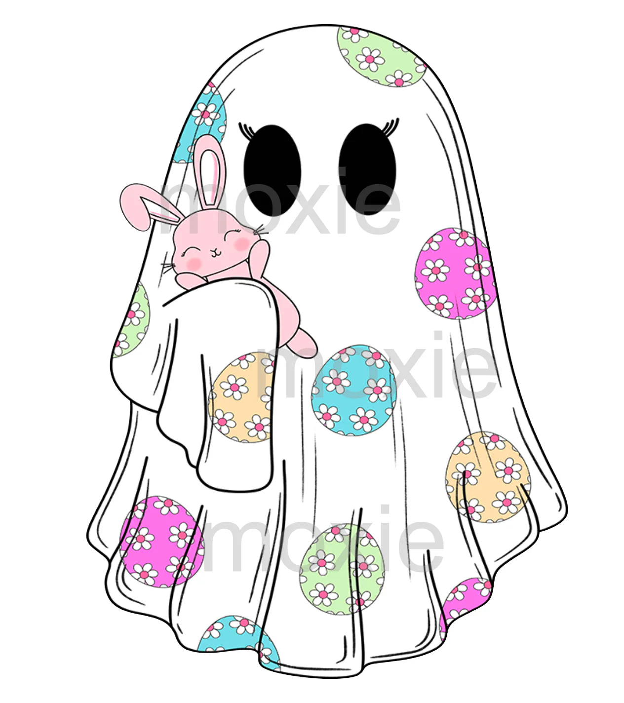 Easter Ghost Decal & Acrylic Blank COMBO
