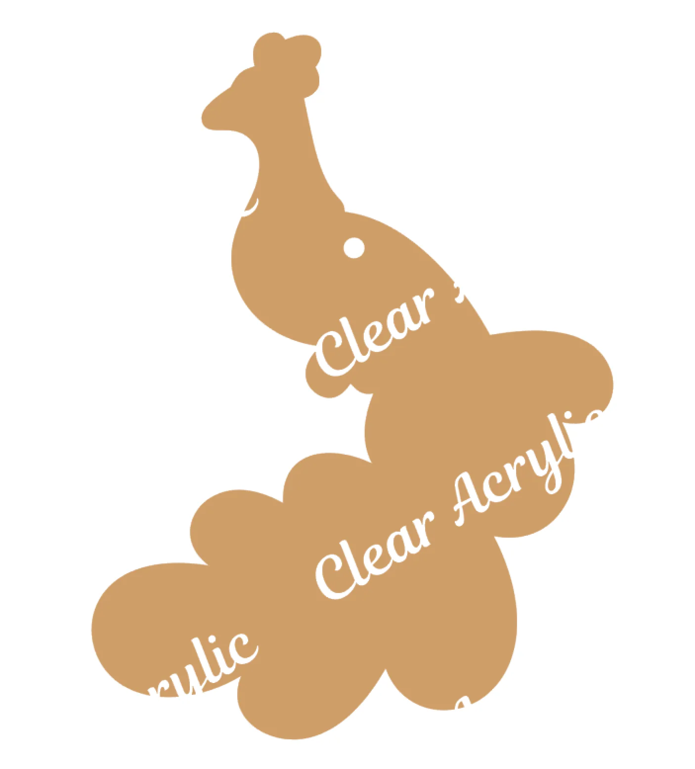 Elegant Peacock Acrylic Blank