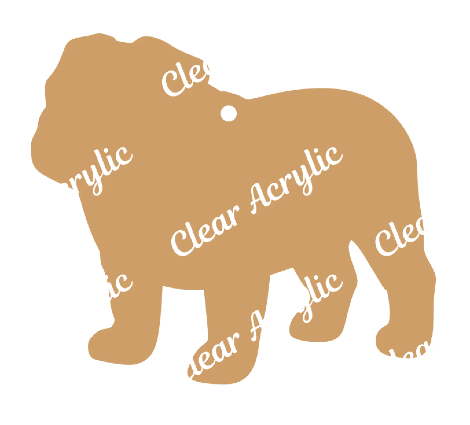 English Bulldog Profile Acrylic Blank