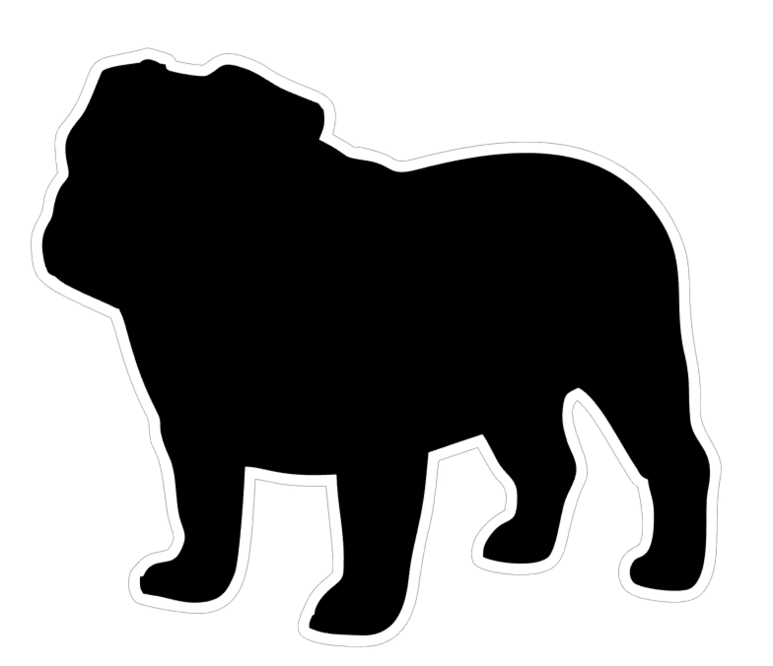 English Bulldog Profile Acrylic Blank - Image 2