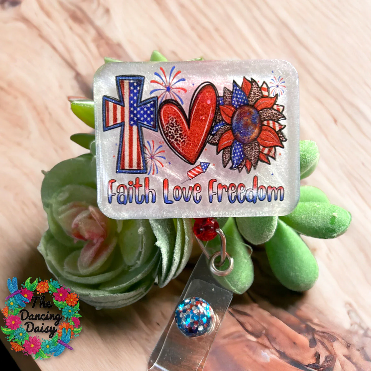Faith Love Freedom UV DTF - Image 2