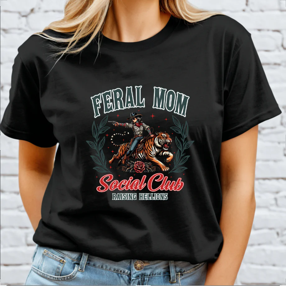 Feral MOM Social Club DTF Transfer