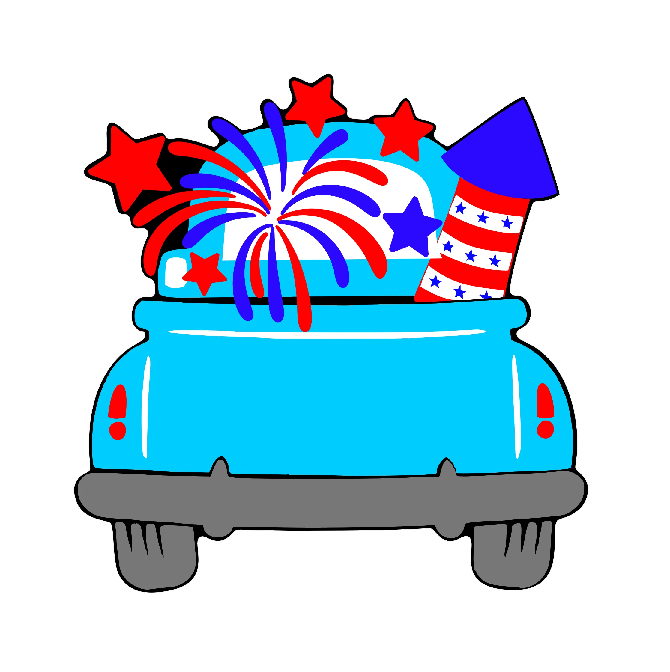 Fireworks Truck Rear DECAL