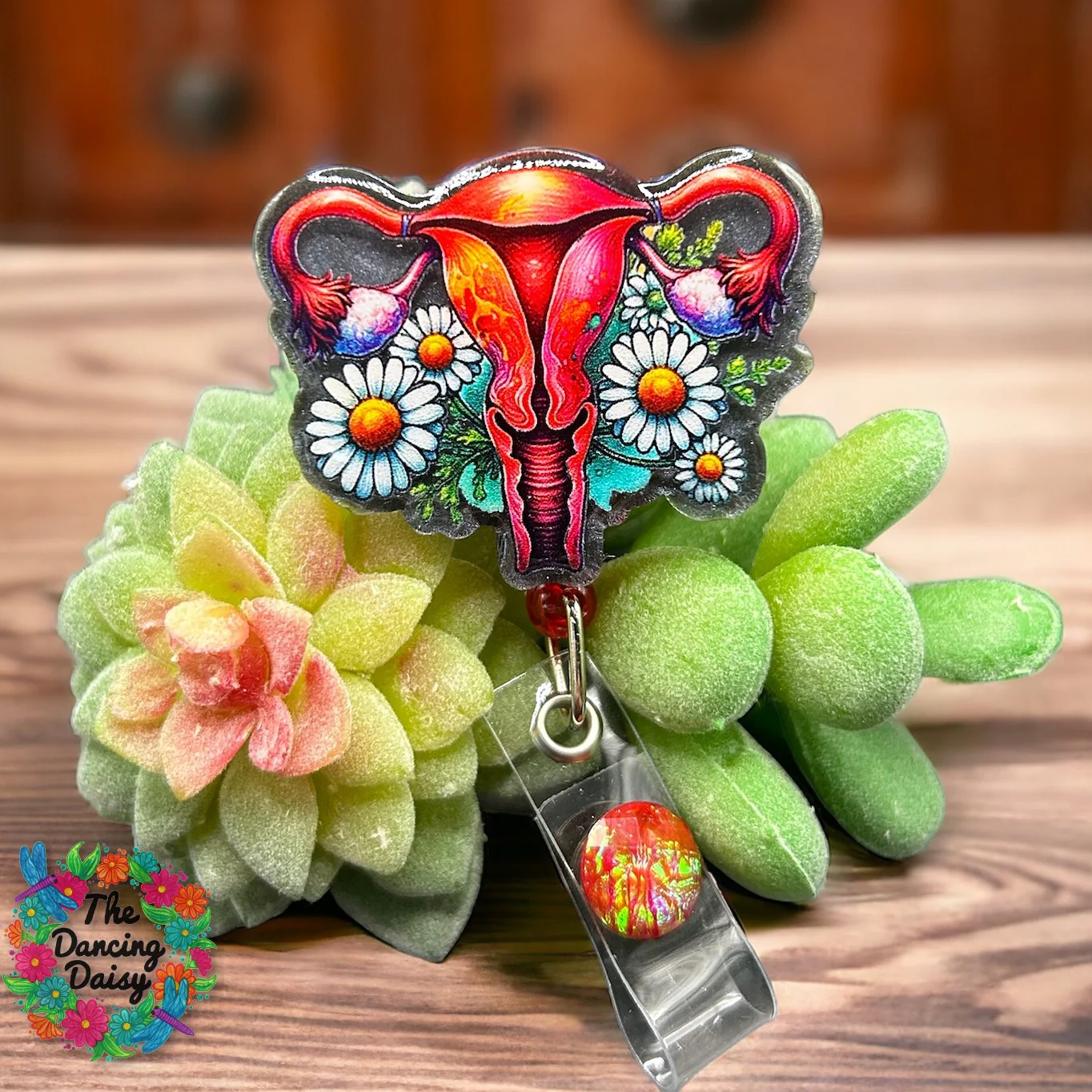 Floral Uterus Decal & Acrylic Blank COMBO - Image 2