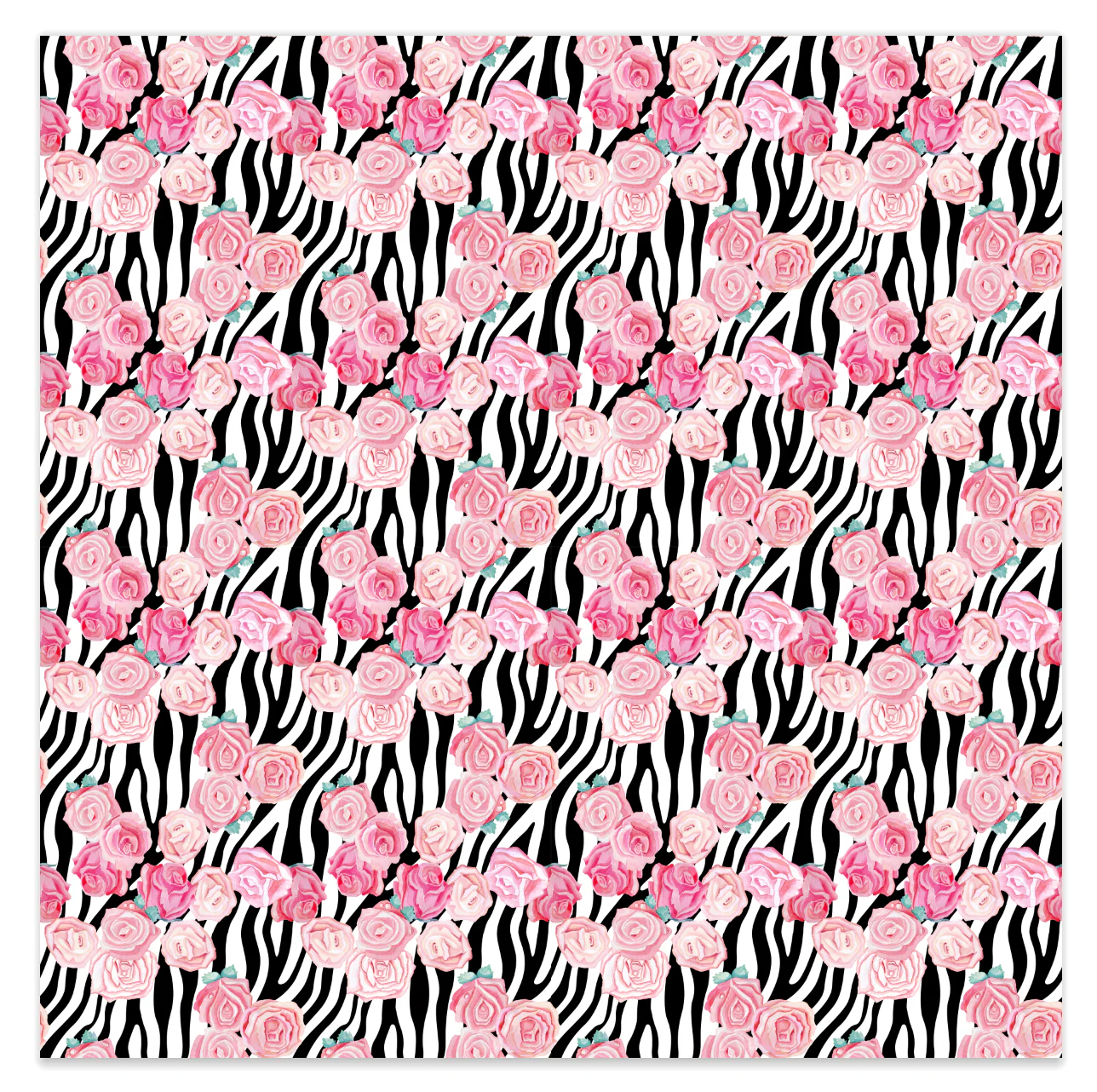 Floral Zebra Print Vinyl
