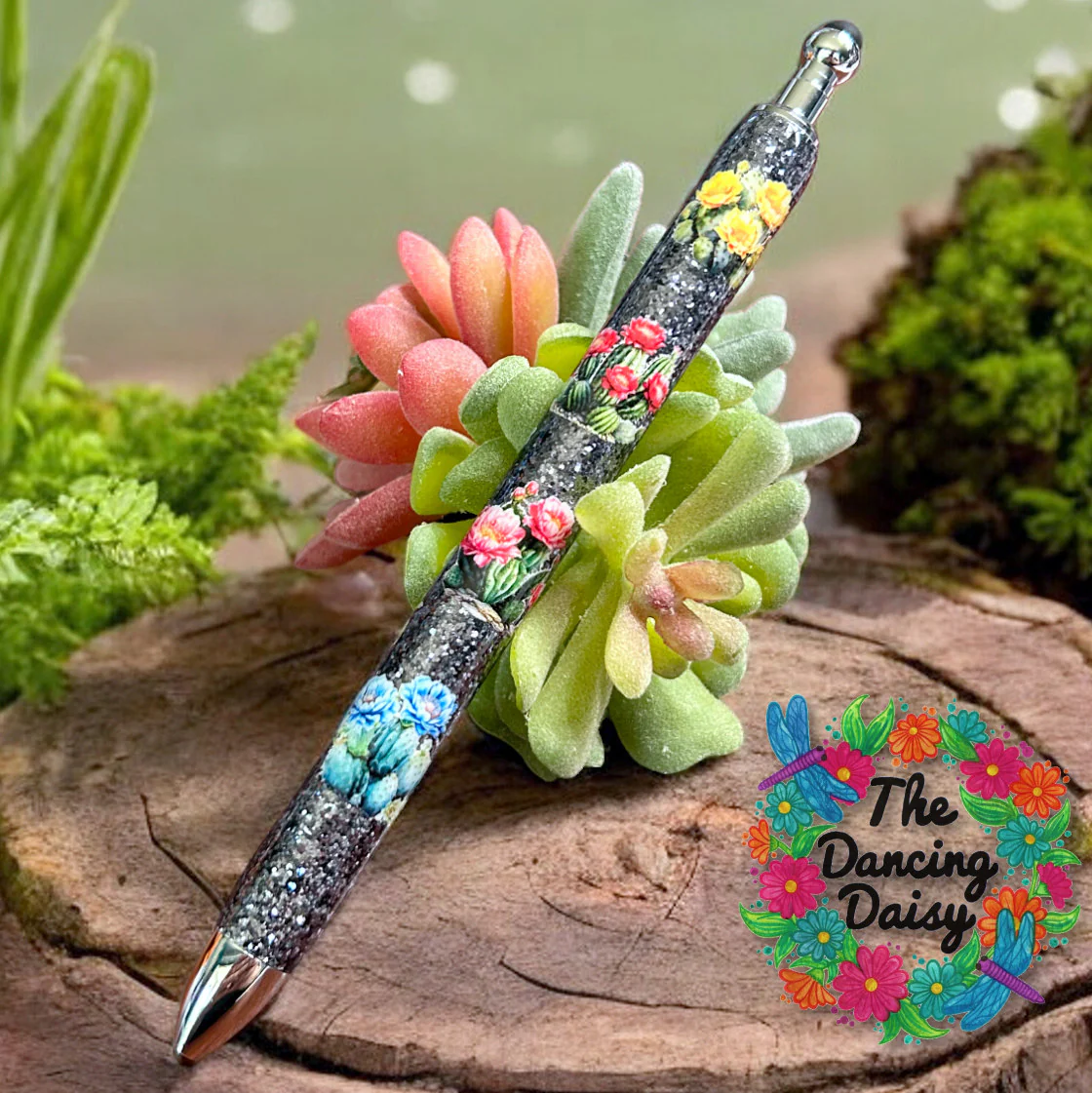 Flower Cactus Pen Wrap UV DTF - Image 2