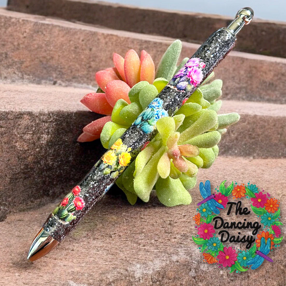 Flower Cactus Pen Wrap UV DTF - Image 4