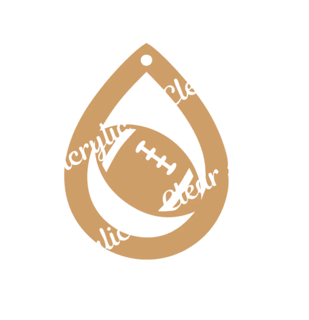 Football Earring (Cut Out) Acrylic Blank