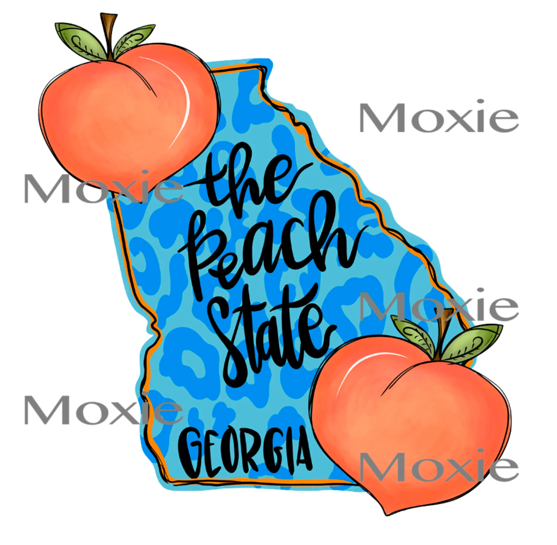 Georgia Peach UV DTF Transfer