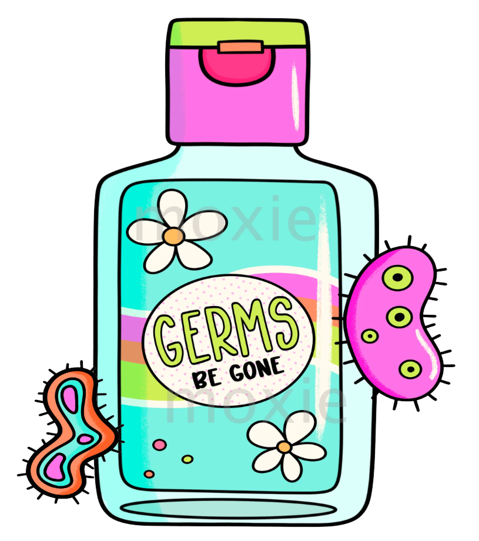 Germ Be Gone Decal & Acrylic Blank COMBO