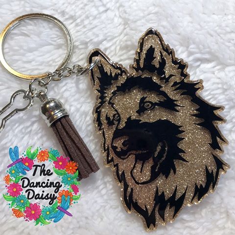 German Shepherd Long Coat Head Acrylic Blank - Image 3