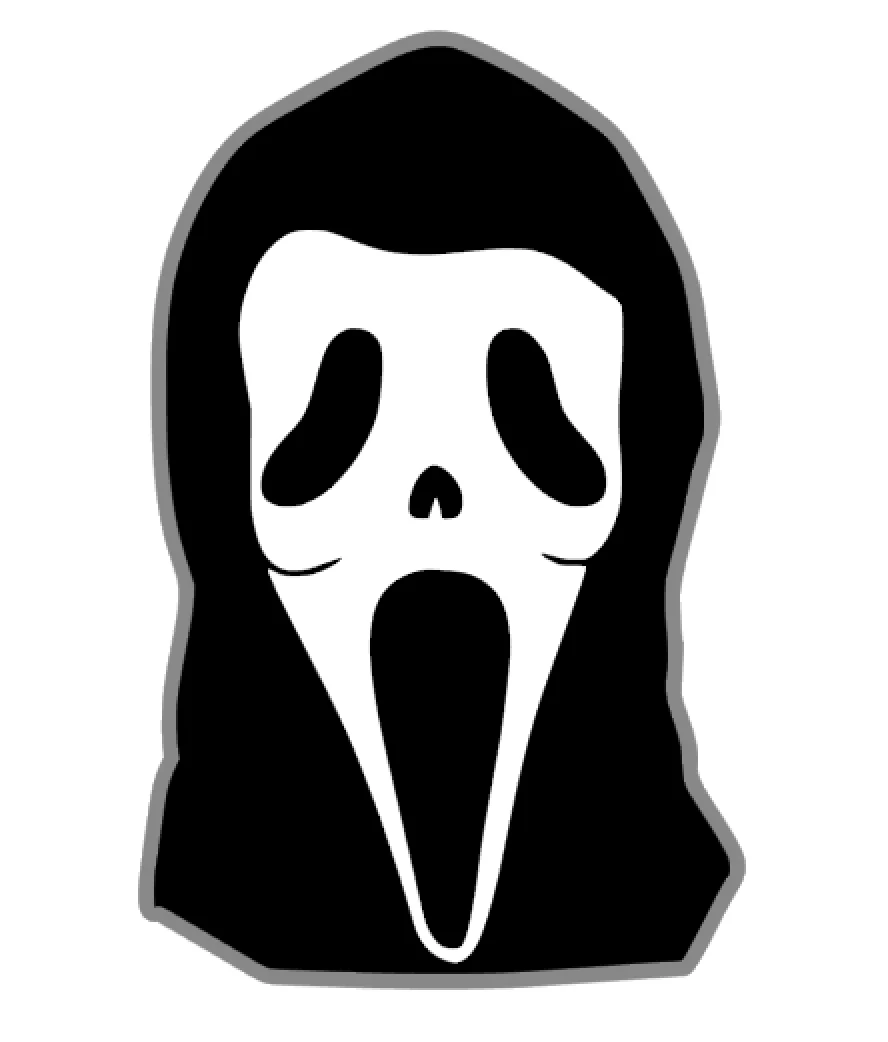 Ghost Face Mask Acrylic Blank - Image 2