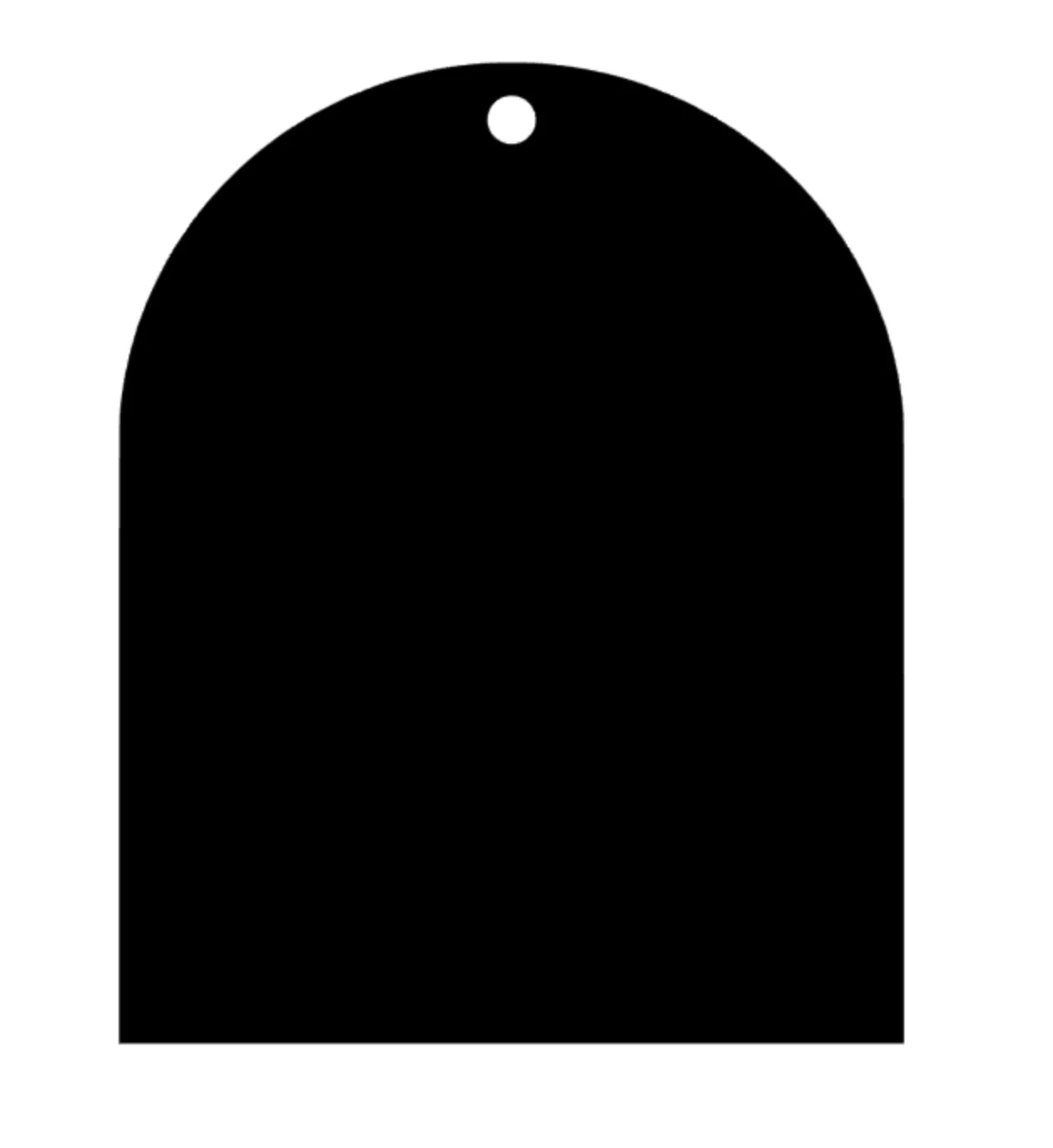 Gift Tag Rounded Top Acrylic Blank