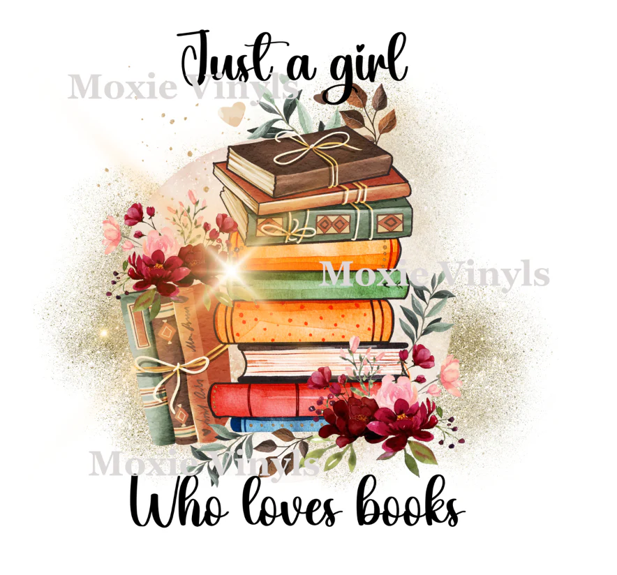 Girl Loves Books UV DTF Transfer - Image 3