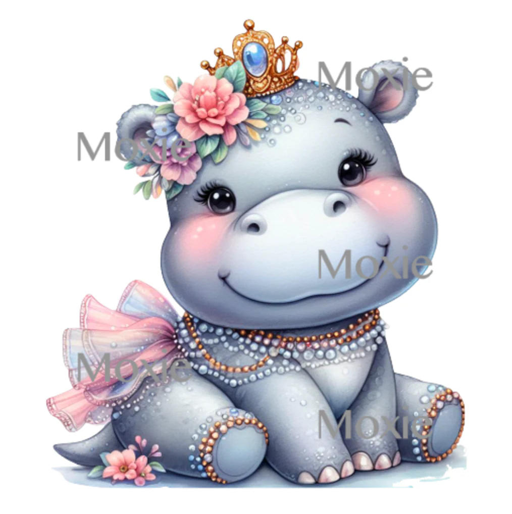 Glamour Hippo Decal & Acrylic Blank COMBO
