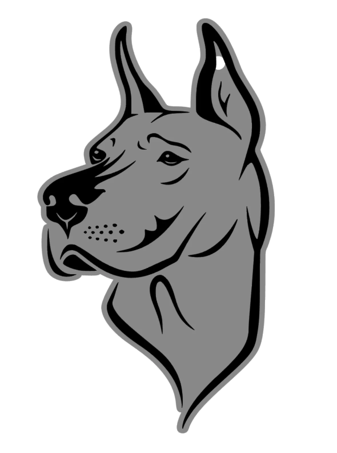 Great Dane Face Cropped Acrylic Blank - Image 2
