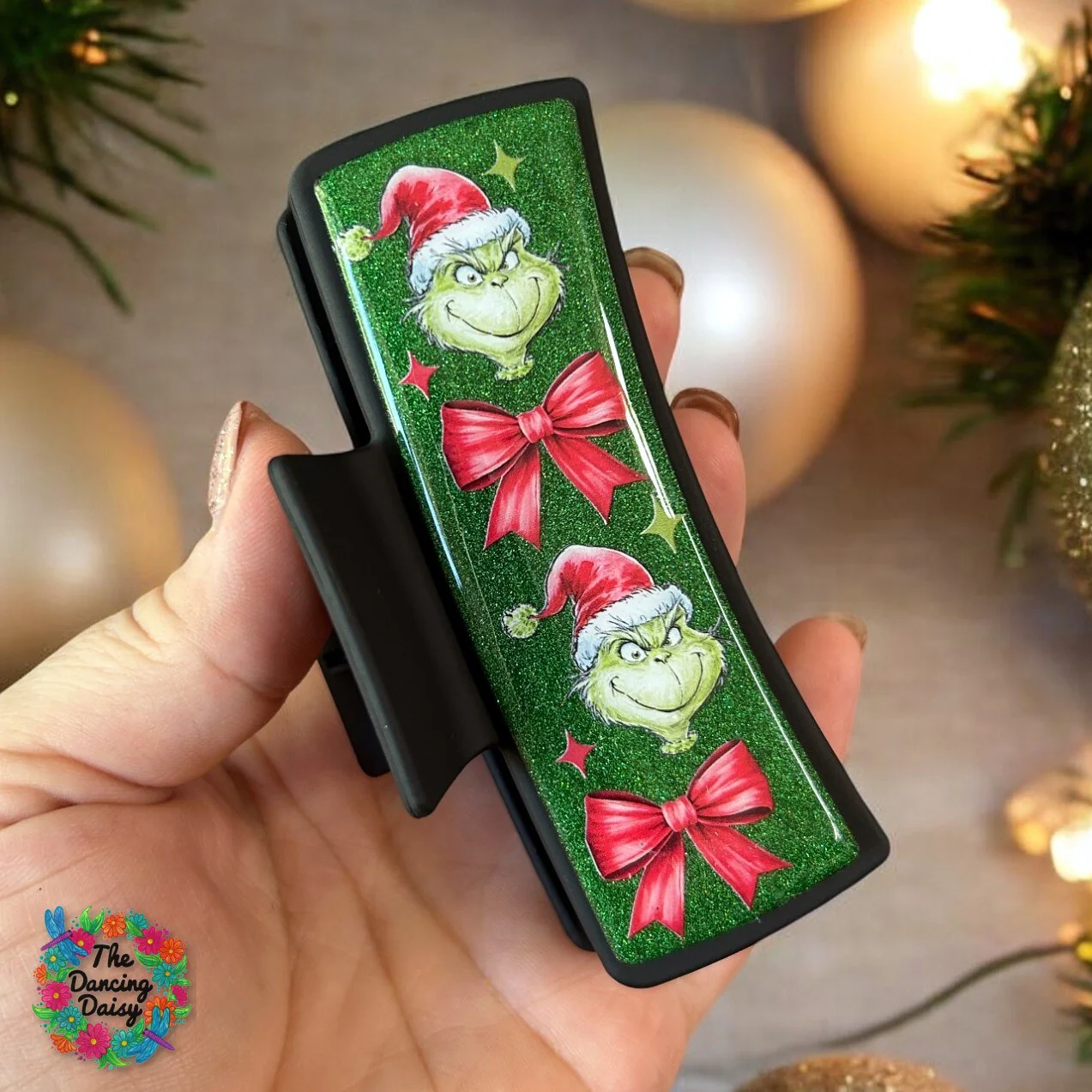 Grinch Coquette Hair Clip UV DTF/Blanks Combo - Image 2