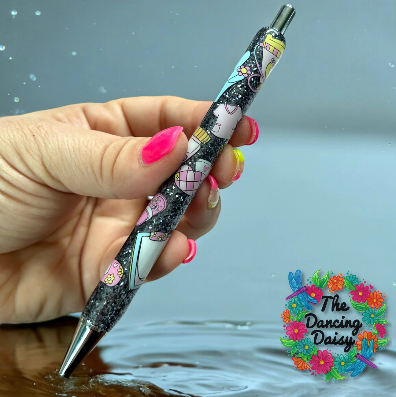 Groovy Nurse Pen Wrap UV DTF - Image 3