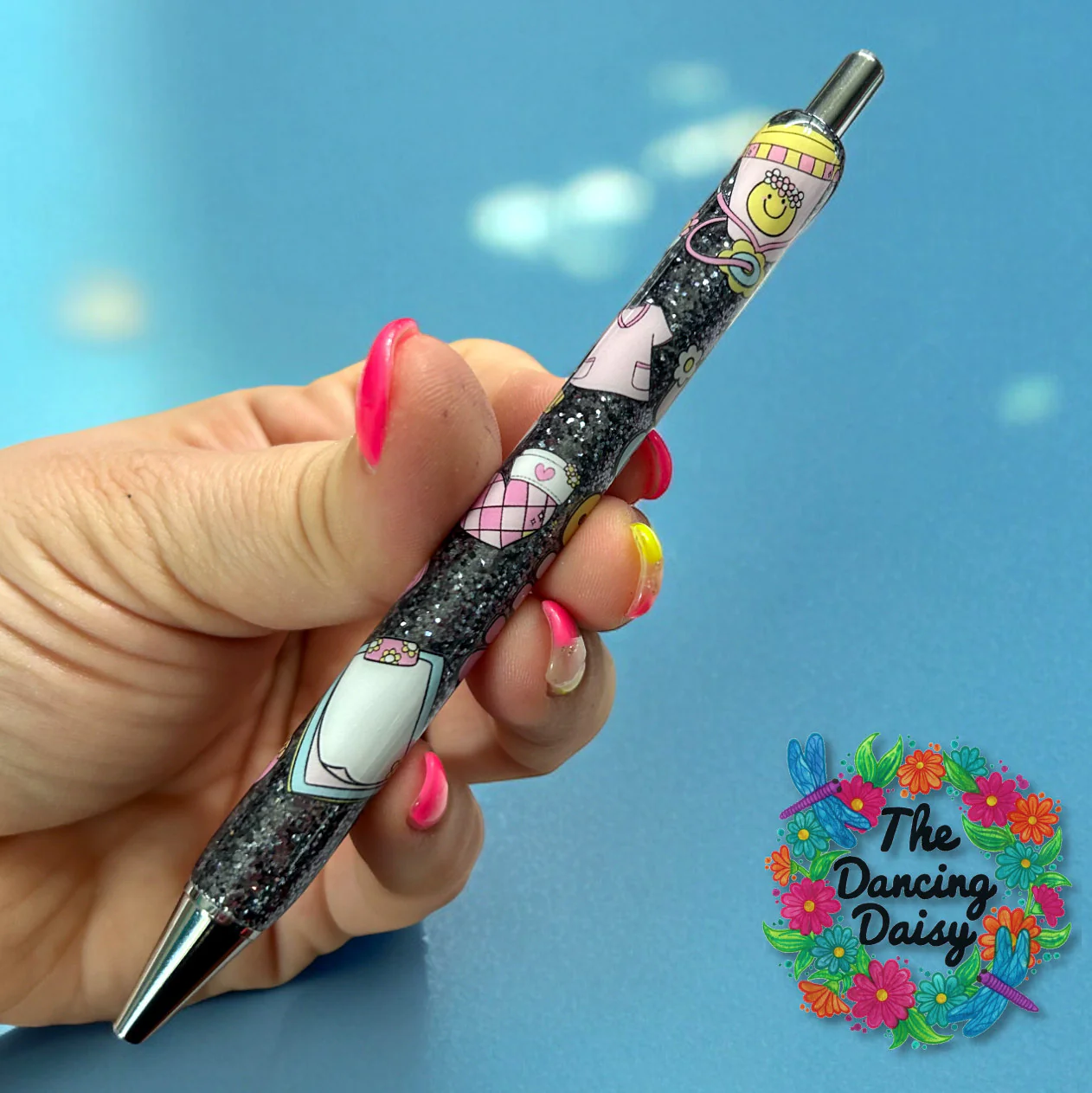 Groovy Nurse Pen Wrap UV DTF - Image 5
