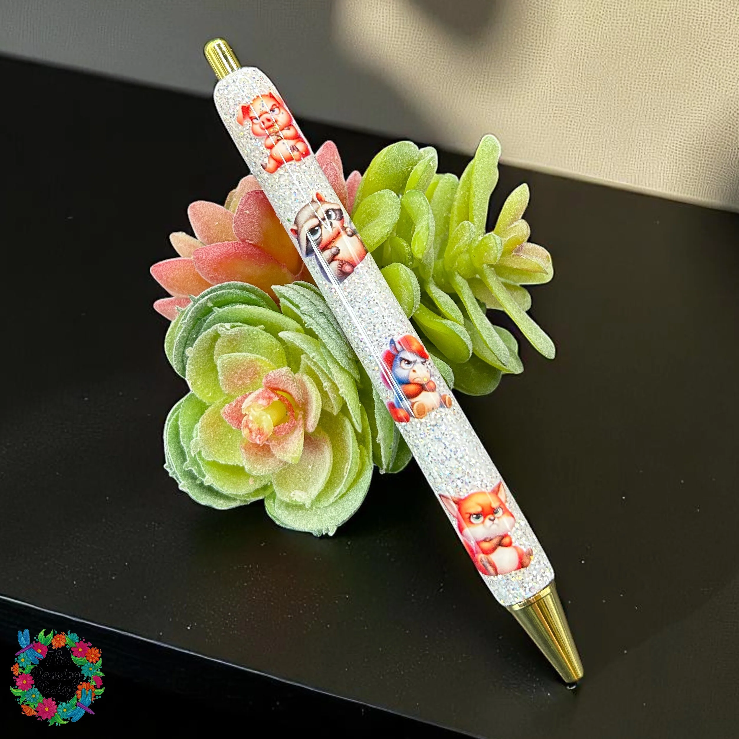 Grumpy Animals Pen Elements UV DTF - Image 2