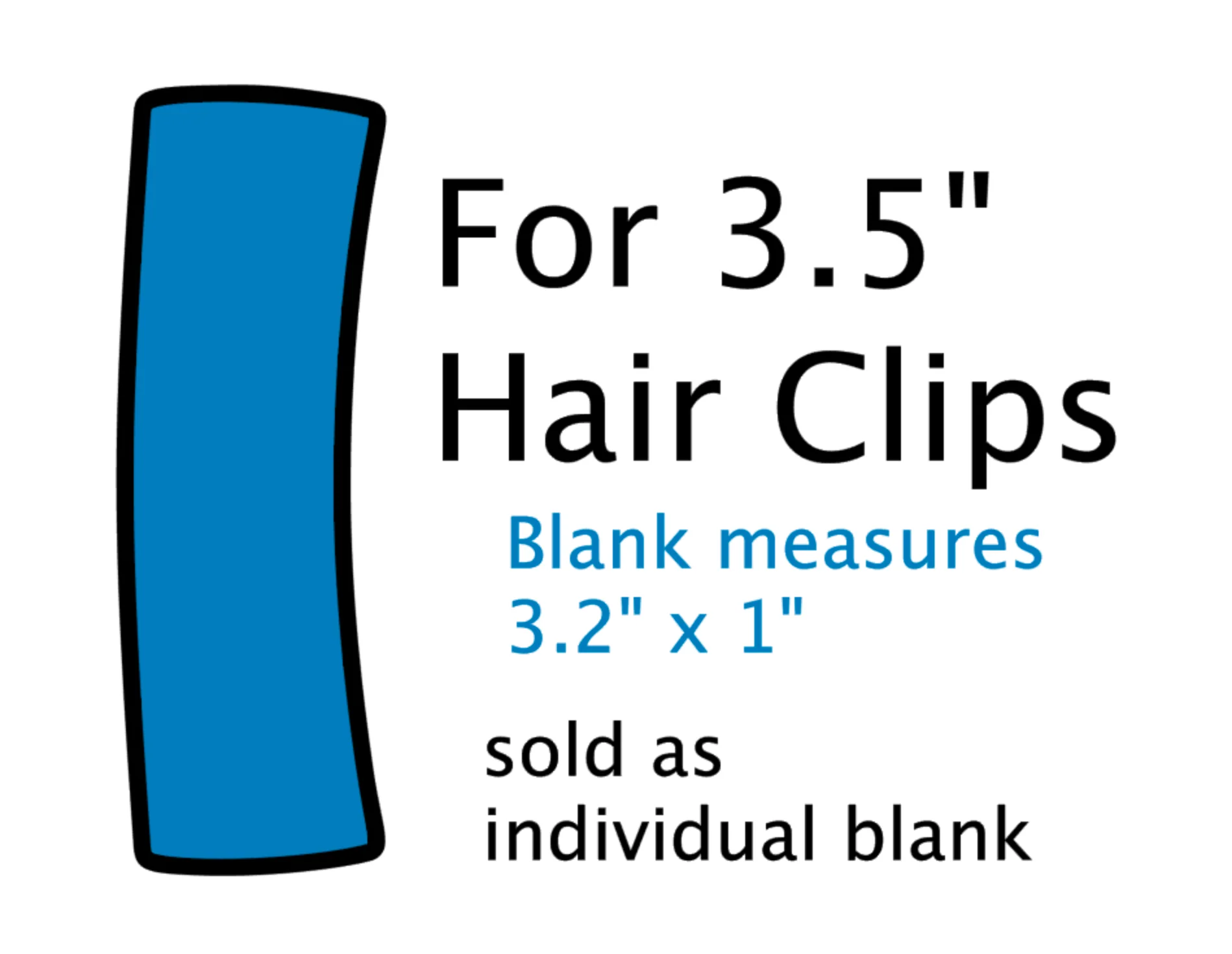 Hair Clip 3.2" Blank