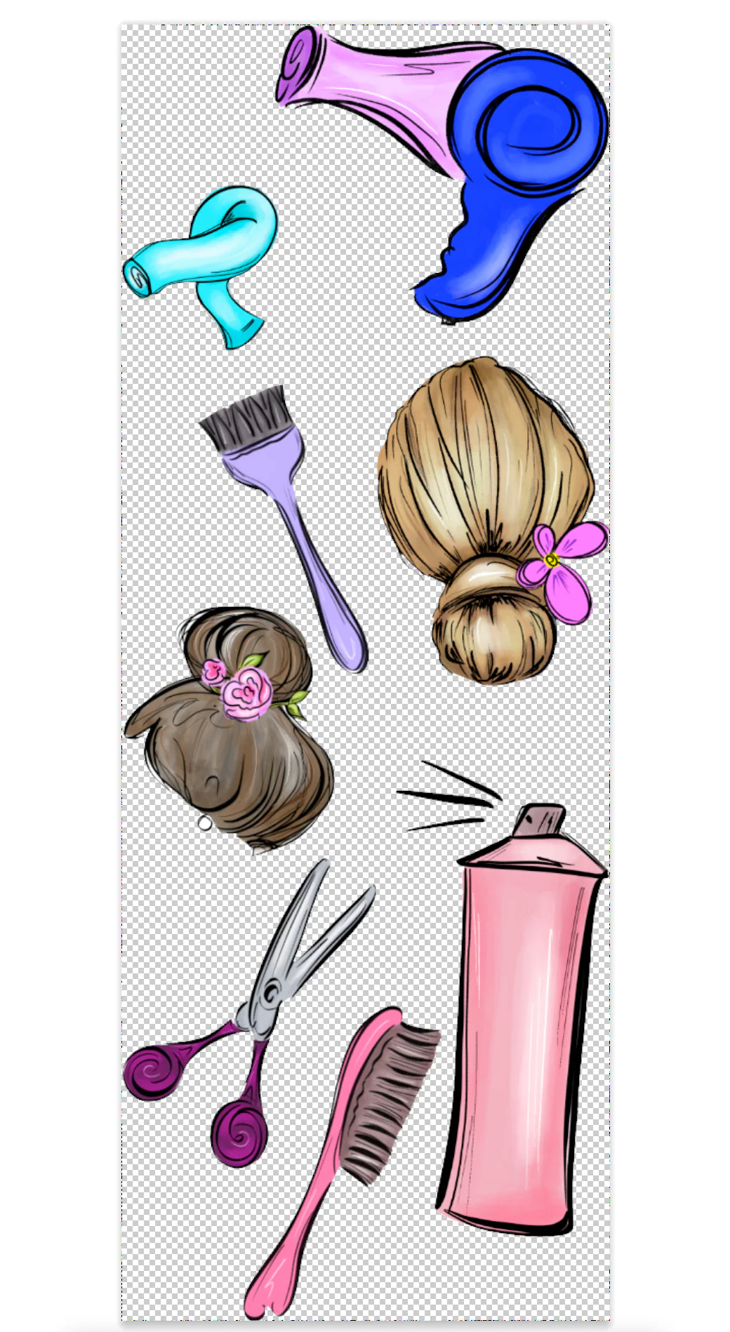 Hair Stylist Pen Wrap UV DTF