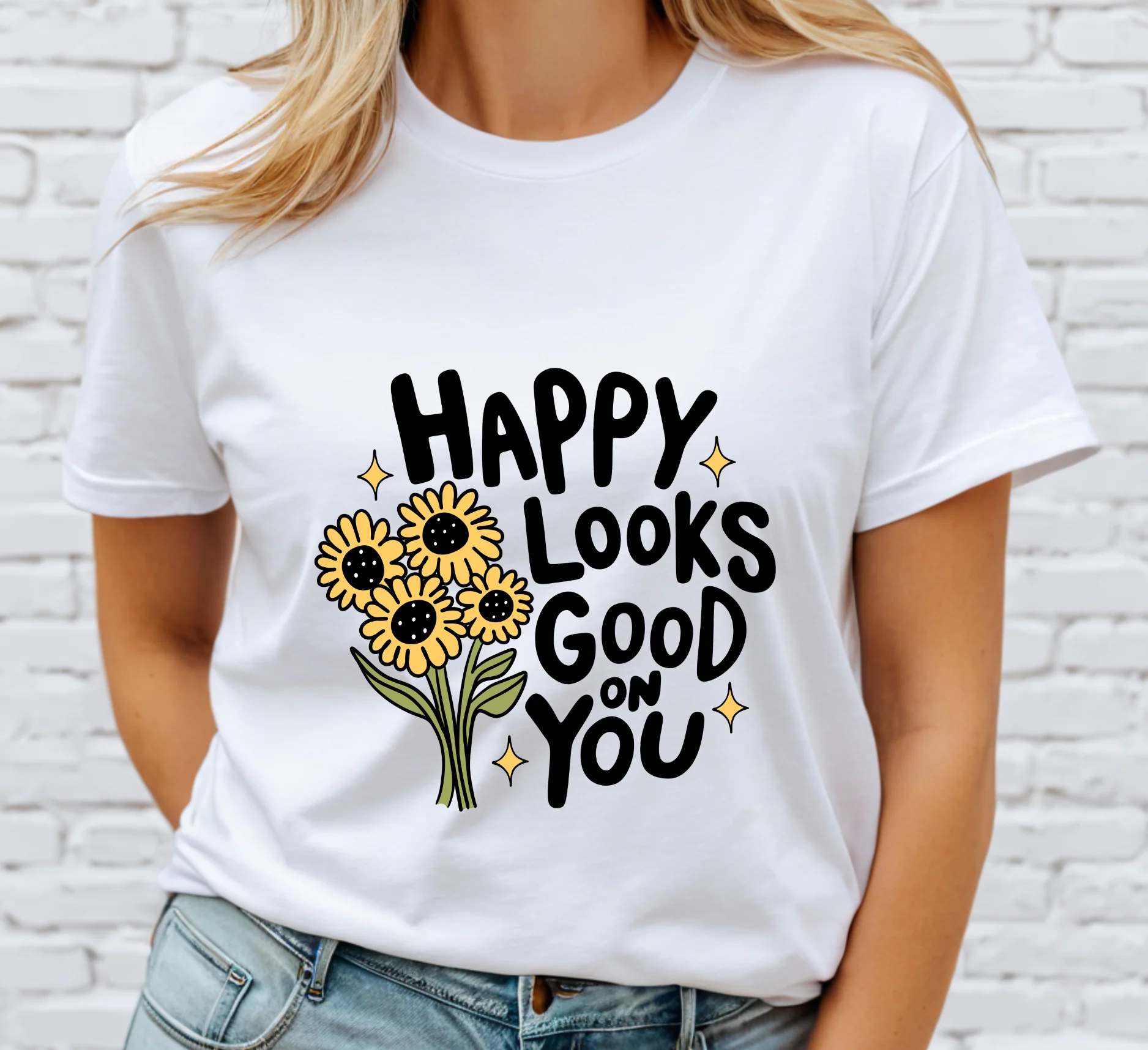 Happy Looks Good On You DTF Transfer