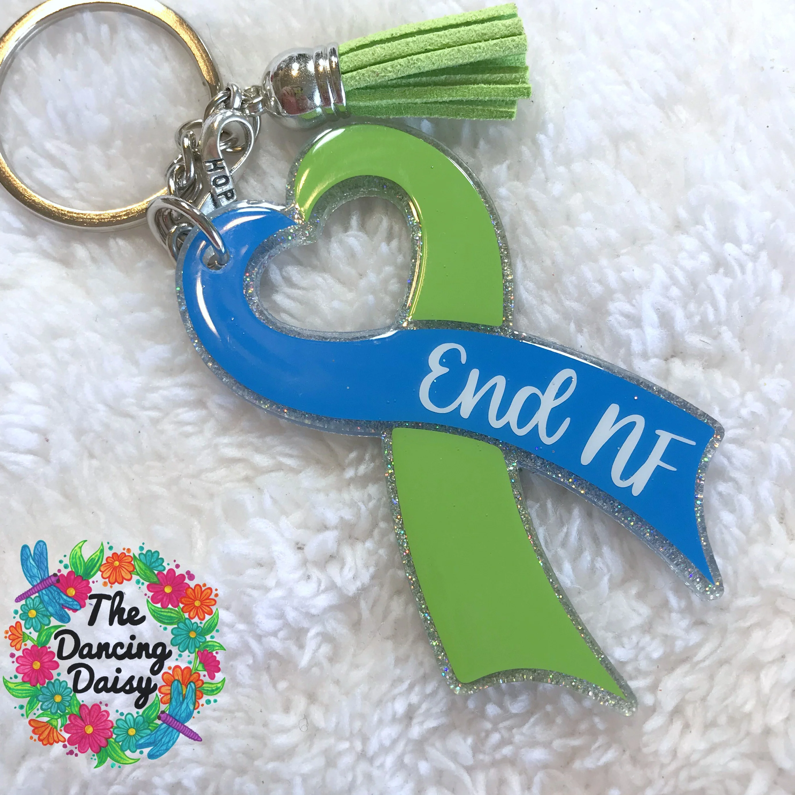 Heart Awareness Ribbon Acrylic Blank - Image 3