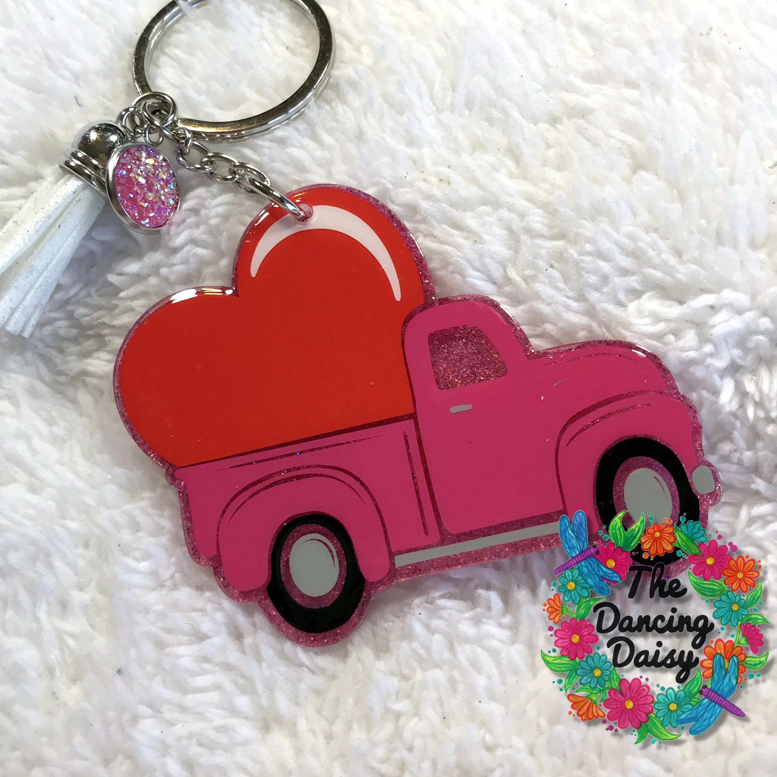 Heart Vintage Truck Acrylic Blank - Image 3