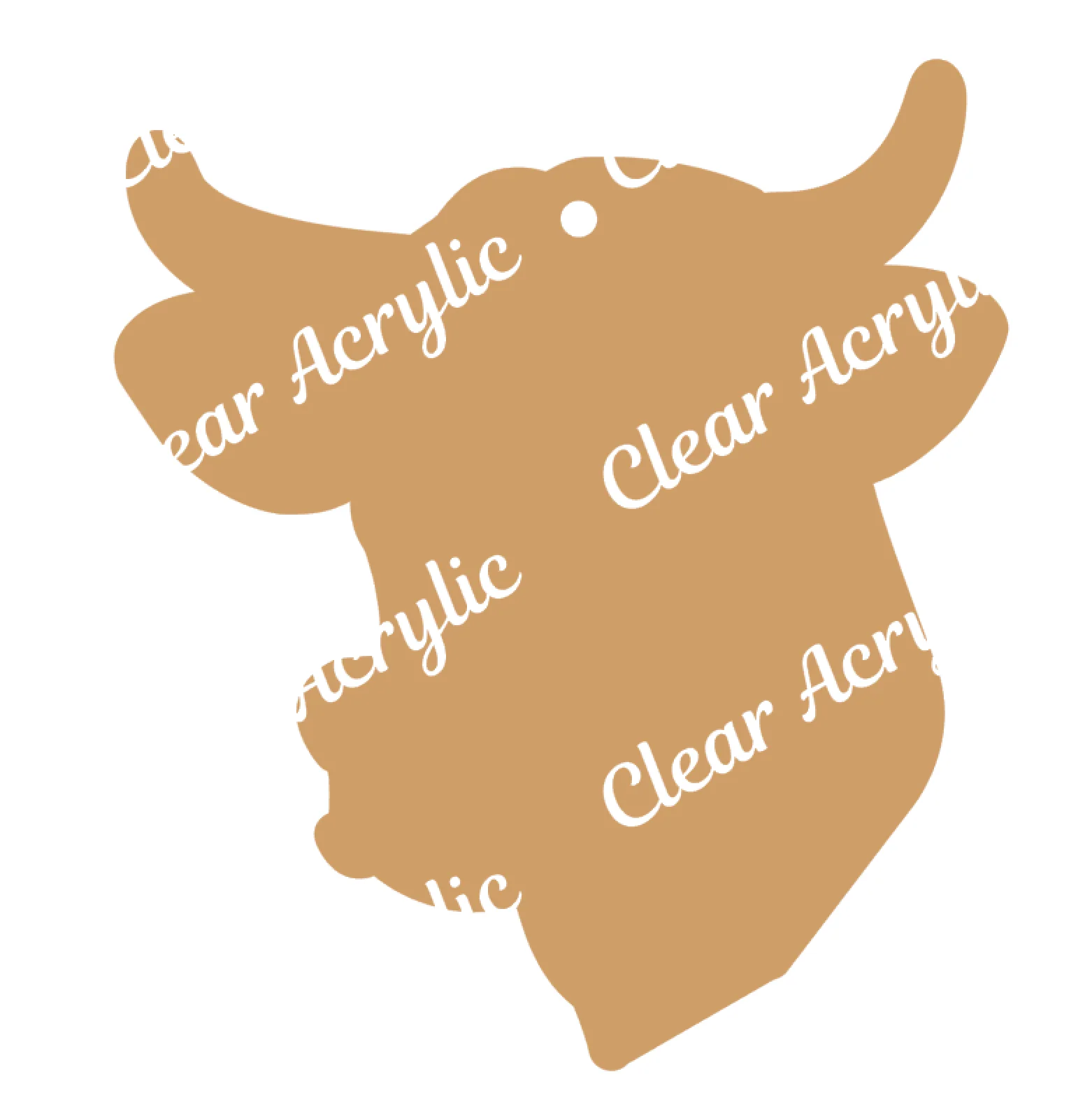 Heifer Cow Face Acrylic Blank