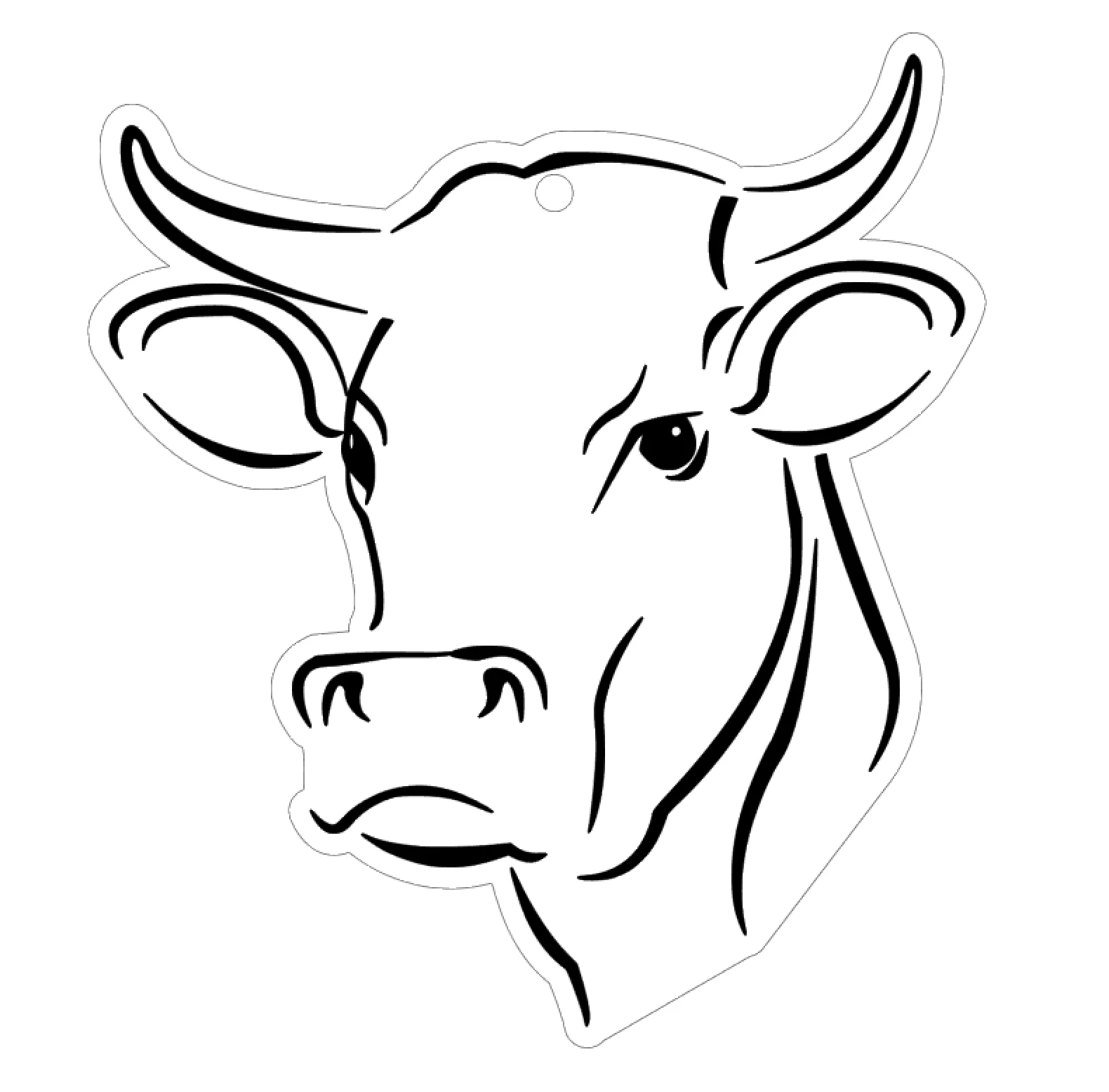Heifer Cow Face Acrylic Blank - Image 2