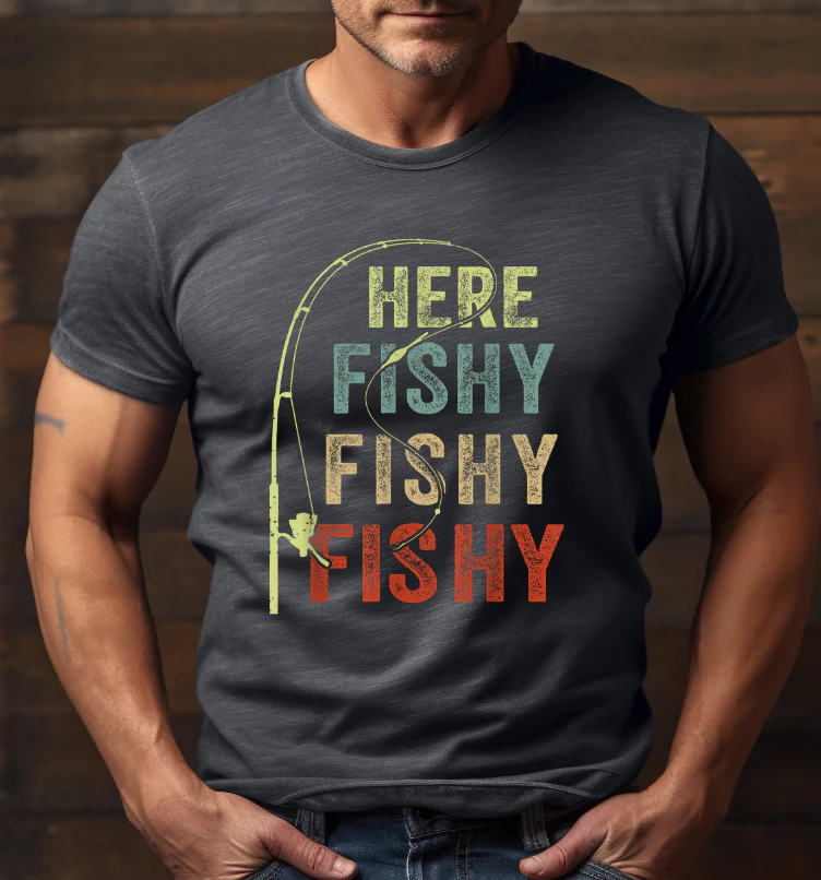 Here Fishy Fishy Fishy DTF Transfer