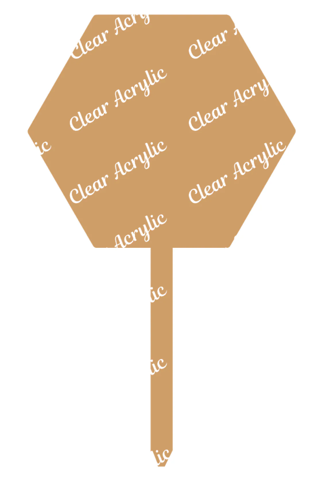 Hexagon Cake Topper Acrylic Blank
