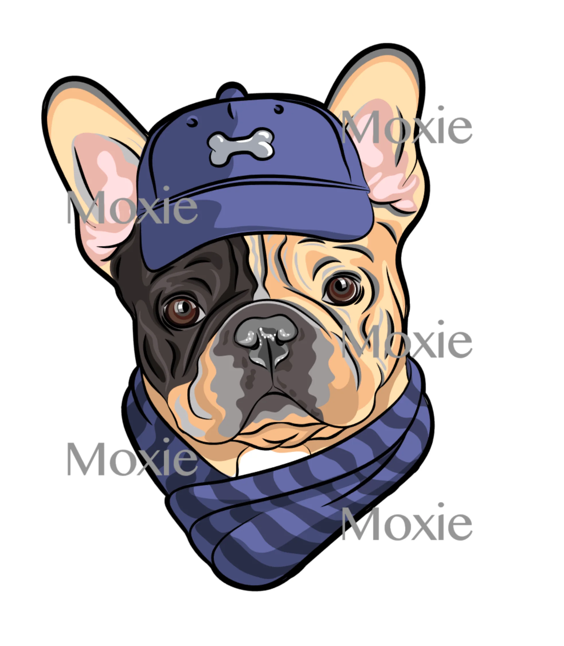 Hipster French Bulldog Decal & Acrylic Blank COMBO