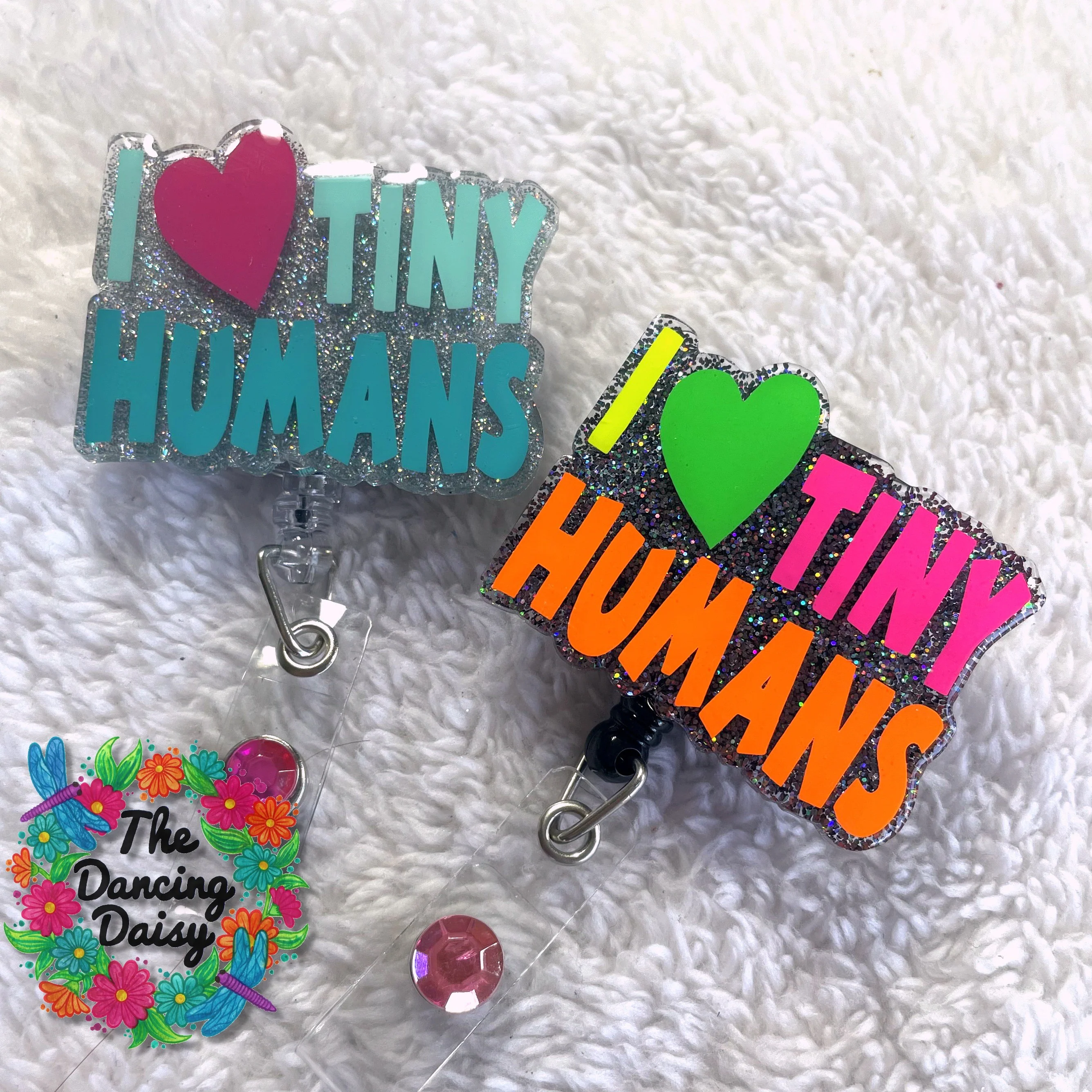 I Heart Tiny Humans Acrylic Blank - Image 2