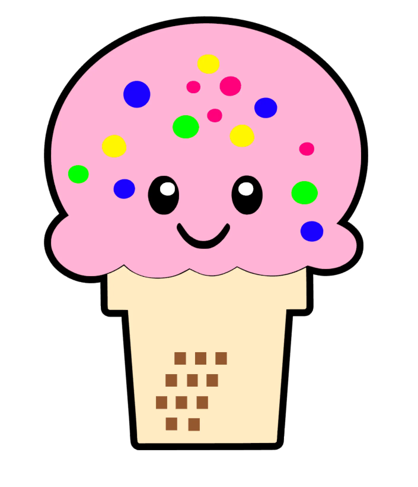 Ice Cream Cone (NO BOW) Acrylic Blank - Image 2