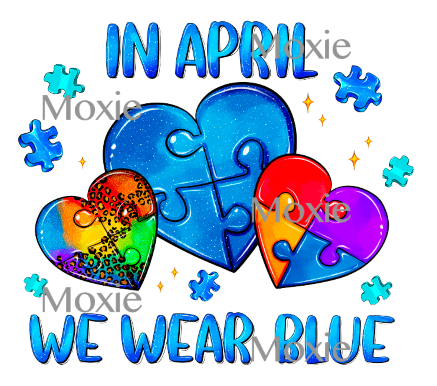 In April We Wear Blue UV DTF - Image 3