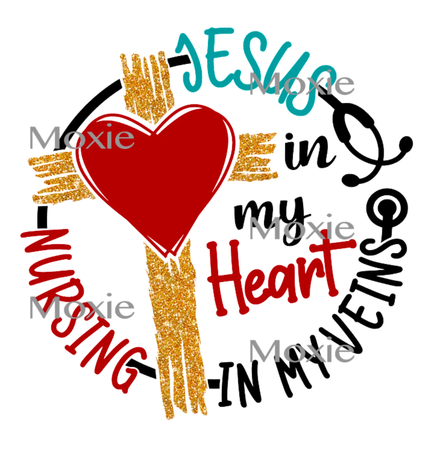 Jesus In My Heart Nursing in My Veins UV DTF