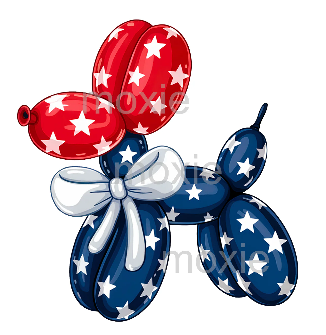 July 4 Balloon Dog Decal & Acrylic Blank COMBO