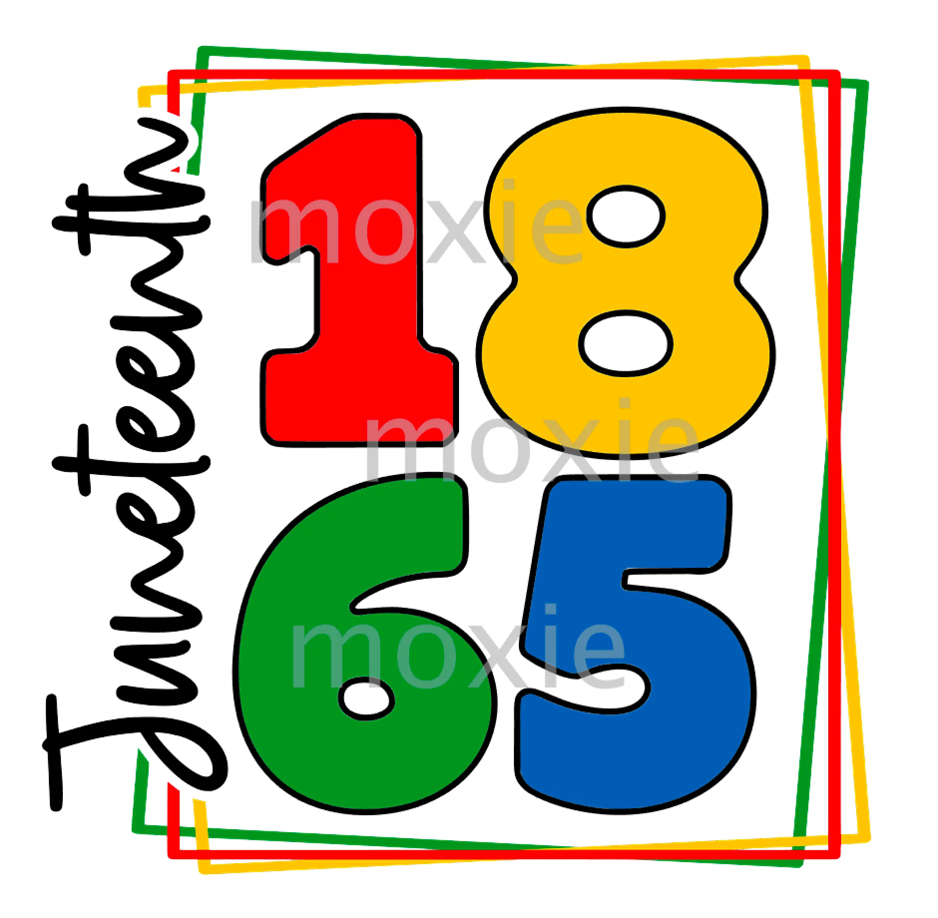 Juneteenth 1865 UV DTF Decal