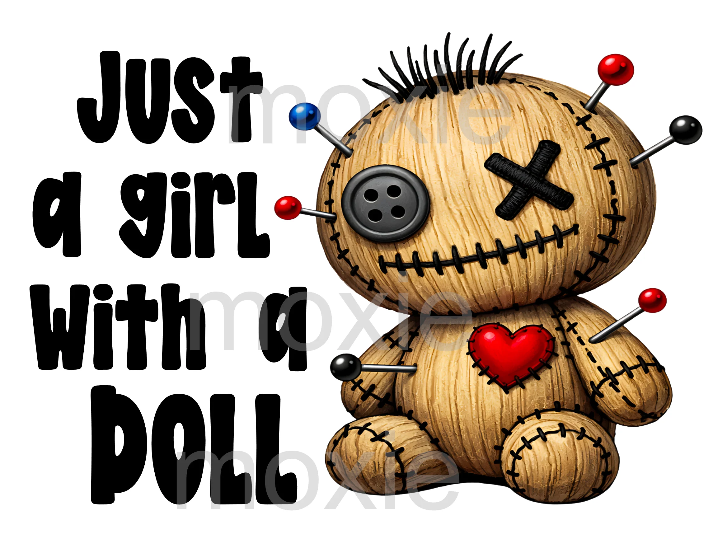 Just A Girl With Doll Decal & Acrylic Blank COMBO