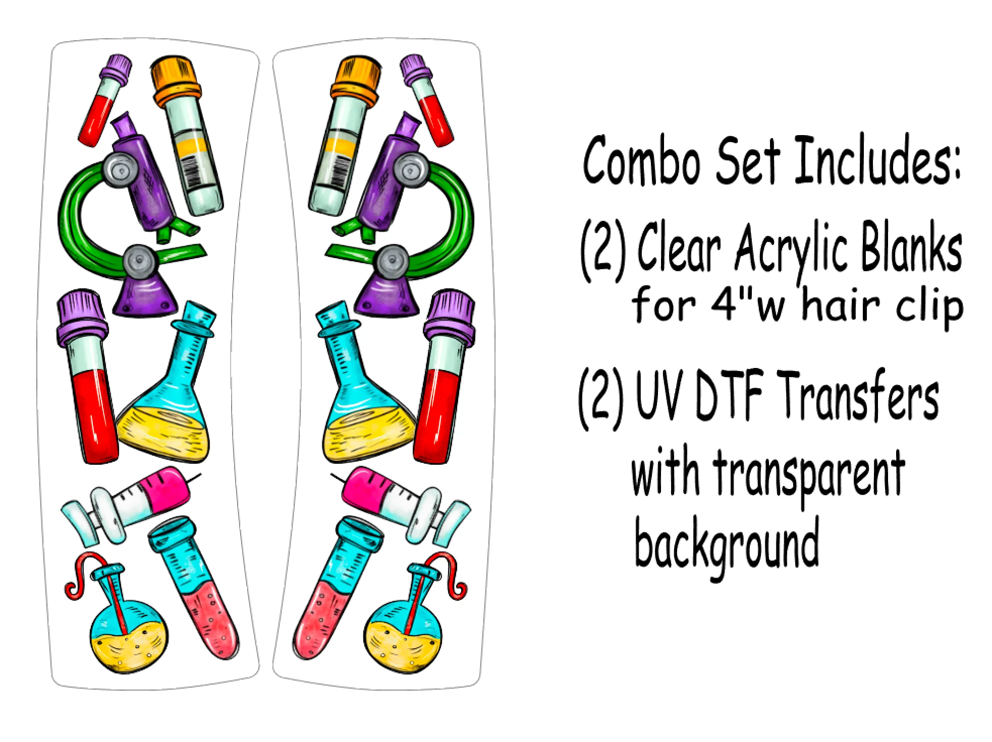 Lab Tech Hair Clip UV DTF/Blanks Combo