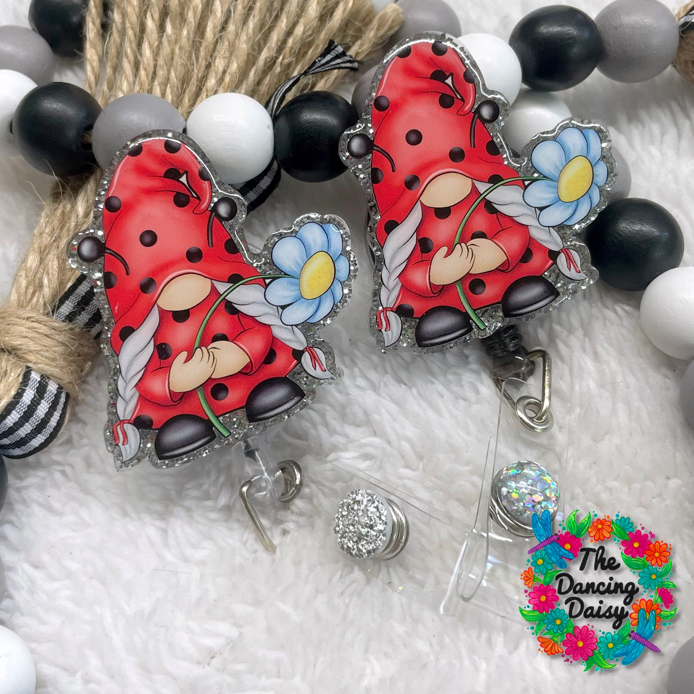 Ladybug Gnome Decal & Acrylic Blank COMBO - Image 2