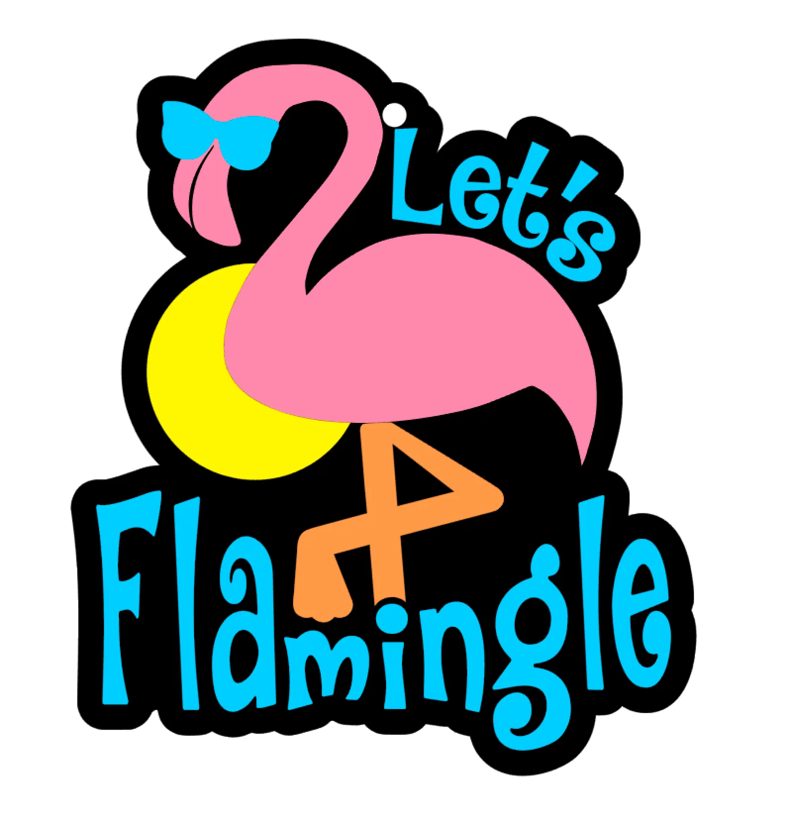 Let's Flamingle Acrylic Blank - Image 2