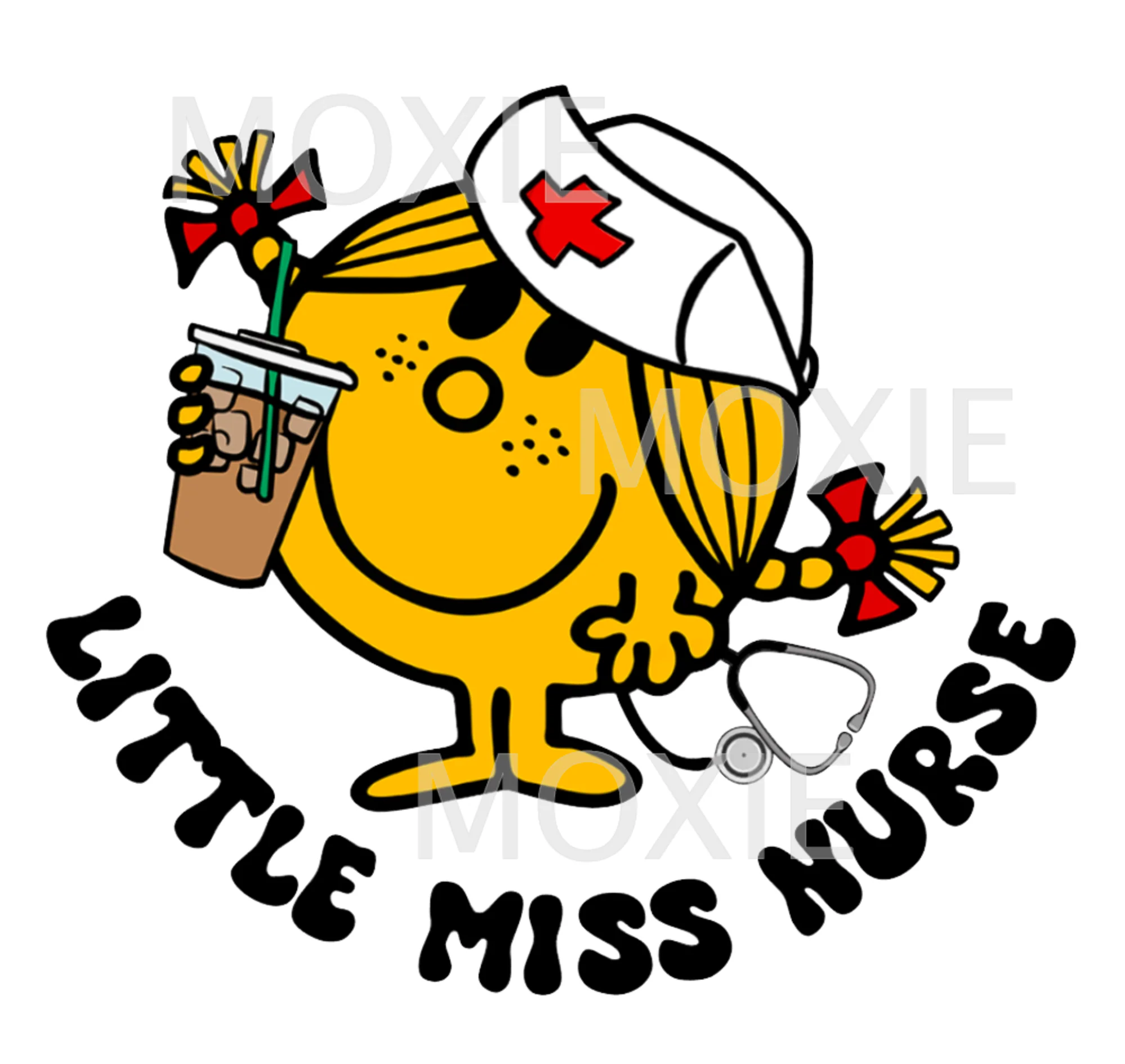 Little Miss Nurse Decal & Acrylic Blank COMBO