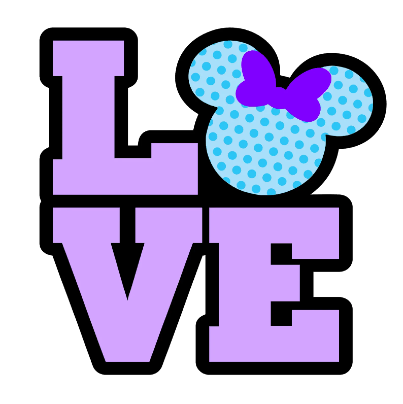 Love Mouse Ears Acrylic Blank - Image 3
