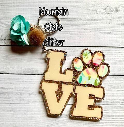 Love Paw Print Acrylic Blank - Image 4